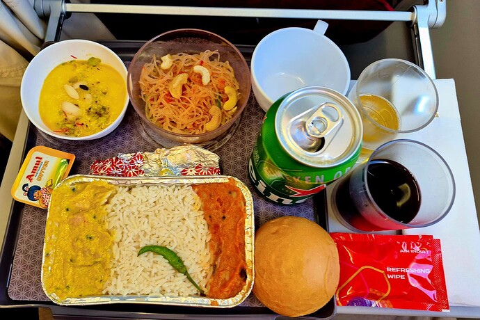 Mittagessen Premium Air India