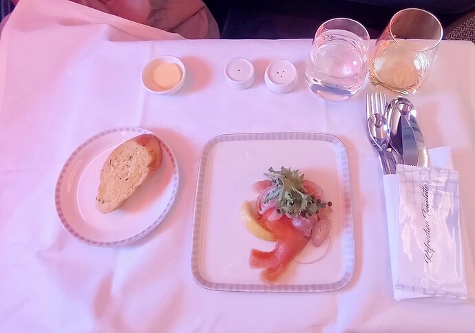 Flug Syd-SIN Vorspeise